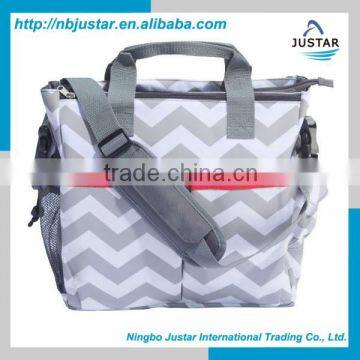 Stylish Easy Carry Best Size Baby Gift Set Chevron Diaper Bag Baby Diaper Bag BPA Free