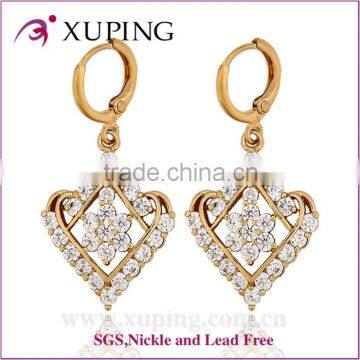 High quality 18k gold color long beads fashion earrings