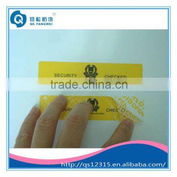 PET tamper evident seal void security label