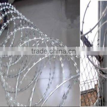 BTO-22 razor blade barbed wire/concertina coil razor wire for fence