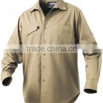 cheap wholesale men's long sleeve Light and breathable cotton Ripstop wok shirt