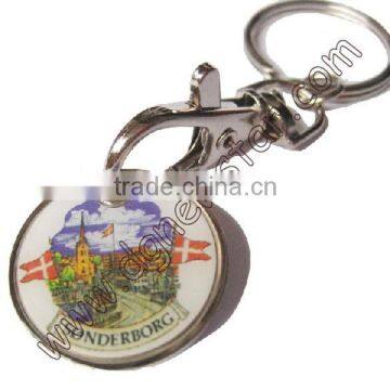 Custom trolley coin keyring