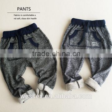 Terry cloth elastic band waistband fashion pants for boys