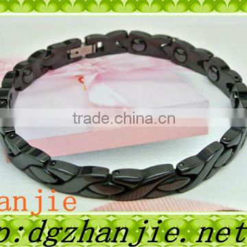 Beautiful germanium health black ceramic charm bracelets