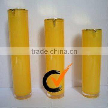 Yellow Fluid Airless Dispensing Pumps Bottles 40ml