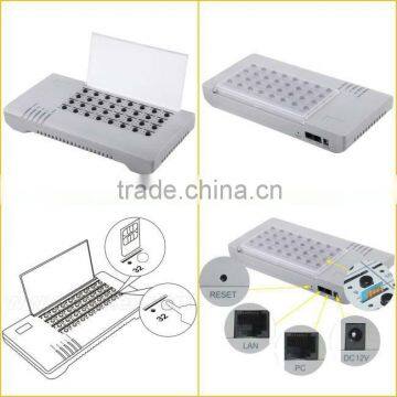 GOOD PRICE 32 Slots remote SIM Bank,32 port gsm sim bank sim server for goip gateway,SMB32