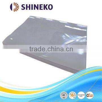 80/100mic Clear self adhesive pvc film with 2s PE coating liner