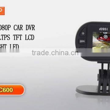 Newest Mini Size Car DVR HD 1920*1080P 12 IR LED C600 motion detection Car Vehicle CAM Video Dash hidden car Camera 140degree