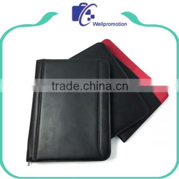 Custom handmade pu leather a4 size file holder with calculator