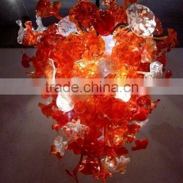 hand blown glass chandelier decoration XO-20150619 Modern glass chandelier from famous Chinese glass artist Mr Ou LianHua