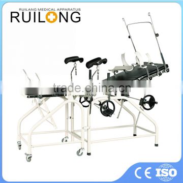 Multifunction Hospital Steel Manual Labor Delivery Bed For Born