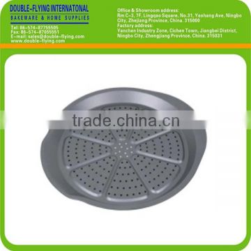 Non-Stick Carbon Steel Perforated Pizza Pan, Crisper Pan, Fry Pan