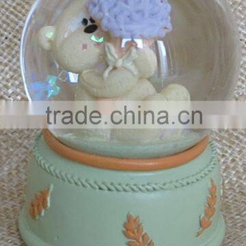 Hot Sale Cute and Simple Design Different Bear Figurines Snow Globes for Sale photo-4