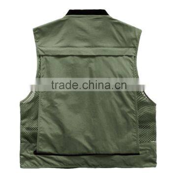 2015 New Arrival Men Quick-Drying Outdoor Multi-pocket Travel Vest Outdoor Photography Knitted Collar Vest 3L photo-4
