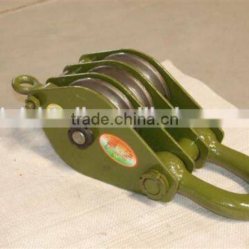 Drop Forged Hardware Alloy Steel/carbon Steel Lifting Hoist Three Wheel Close Ring/hook/link Type Lifting Hoist Pulley Block photo-4