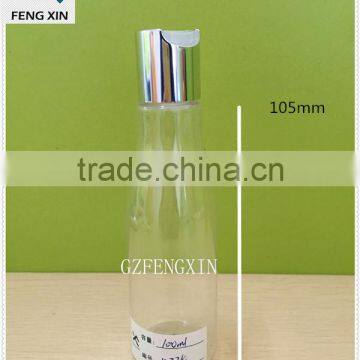 100ml clear color PET plastic bottle and aluminum cap