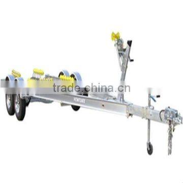 Aluminum Rubber Roller Boat Trailer With Double Axles