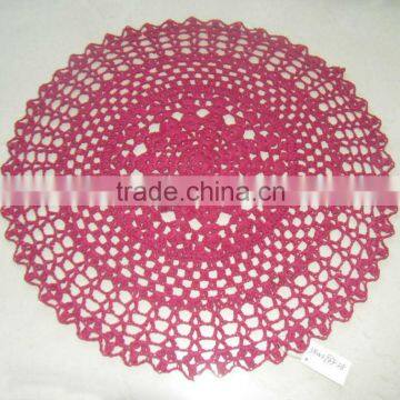 Round table mat design for restaurant or home dishes with embroidery