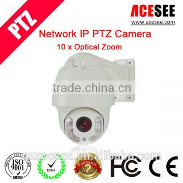 ACESEE 1.3MP TI DM365 10x optical zoom auto tracking ptz ip camera