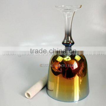 Golden Titanium Quartz Crystal Singing Grail With Handle or Stand and Seven Color photo-2