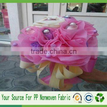 Colorful nonwoven fabric for flower packing and home decoration polypropilen shopping bag