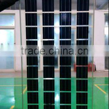 Double glass semi transparency solar panel for BIPV