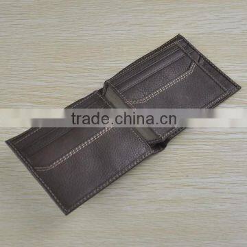 13003 Bill-fold business style brown cheap mens leather wallet