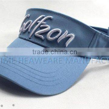 3D letter embroidery high quality golf tennis running sun visors