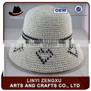 any size Bucket Shape straw boater hat Cap