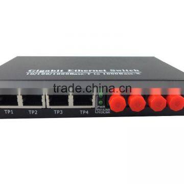 2SFP Ports & 4 RJ45 Ports Fiber Optic Media Converter , 10/100/1000Base Fiber Optic Transceiver photo-2