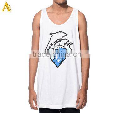 Custom Plain Print Black Men Sport Tank Top