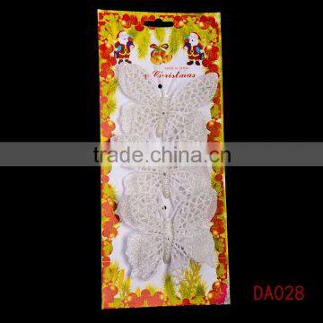 Wholesale White Butterfly 3 card installed christmas decoration