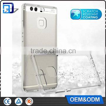 Mobile Accessories Ultra Thin Acrylic Clear Hard Case Back Panel With TPU Bumper Cover for Huawei P9 Clear Case China Wholesale photo-4