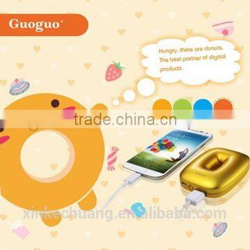 Guoguo 5200mAh Long Lasting High Efficient Safety Dounts Portable External Mobile Power Bank for Smartphone