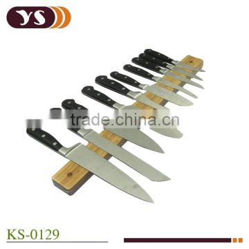 10pcs kitchen knife set with magnet knife bar