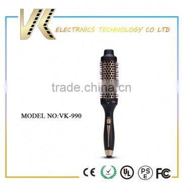 Portable travel curling iron ceramic hair curler comb brush