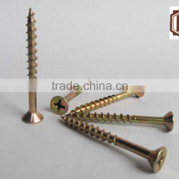 Yellow Zinc Stainless Furniture Screw From China Manufacturer Supplier Shipping in Tainjin Port