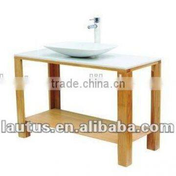 Natural Stone Vanity Top Basin With Wooden Frame