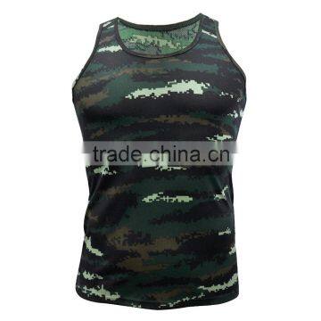 Yiwu Market Men's Dry Fit Muscle Gym Camouflage Tank Top Digital Camo Vest