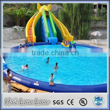 2015 plastic play balls inflatable slide pool for adults