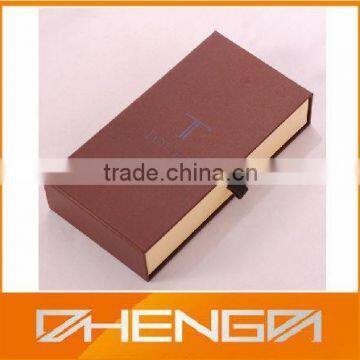 Hot!!! Popular Stamping Logo Book Design Drawer Gift Paper Box Shape For Wallet (ZDC14-027)