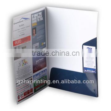 Glossy advertising pocket folder