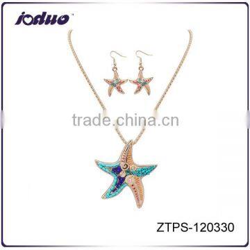 Fashion Naughty Starfish Jewelry Necklace And Earring Sets