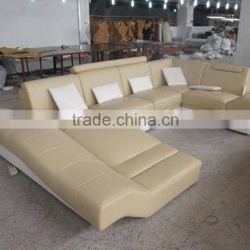 white and beige color combination living room sofa 106