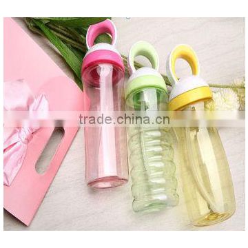 Clear plastic water bottle