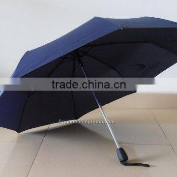 Auto open and close folding umbrella with 3 folding