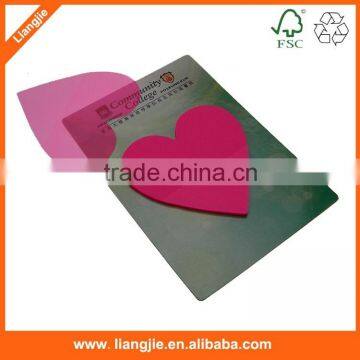 heart shape sticky note