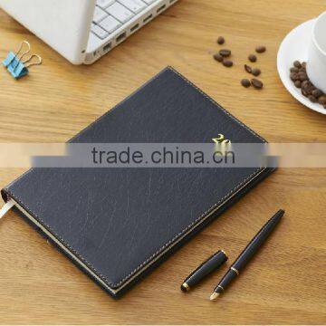 2016 High Quality Diary Leather Cover Notebook /Custom Paper Notebook Office Supplier