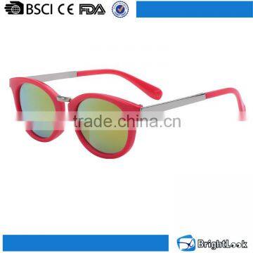 Custom colored red frame metal temple popular kid sunglasses china