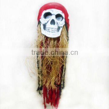 Hanging Skull Prop with light up red eyes.